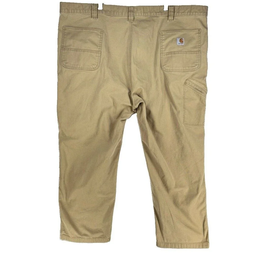 Carhartt Men’s Pants 50x32 Rugged Flex Relaxed Fit Pockets Khaki 13